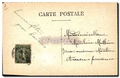 Flores e pássaros — Boa festa — Carta postal — Verso