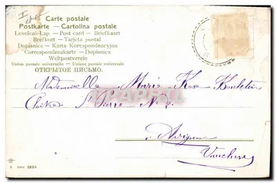Oeillet — fleur ardent et pur — éditeur non visible, série 2834 — Verso