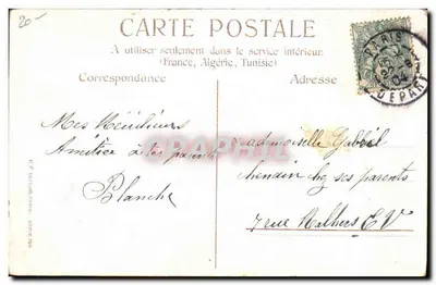Violet in a Vase — printed poem — K.F. CULTURES PARIS, SERIES 703 — Back
