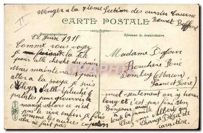 Infanterie — L’épluchage des pommes — Éditeur : L. D. R. (n° 3594) — Verso