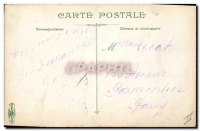 Infanteria. O espelho do correio — L.V. & Cie, n° 3597 — Verso
