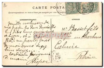 Bressane antiga, Bressane moderna — L. Ferrand, Golfeur, Bourg — Verso