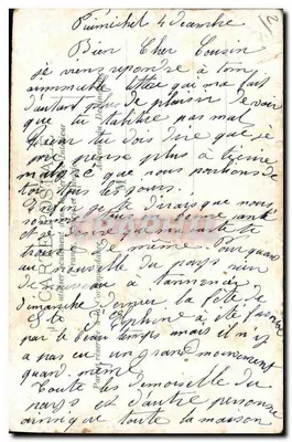 Kapłan — Zgrabna kartka pocztowa z niebieskimi kwiatami i trójkątami — wydawca Kartka Pocztowa — Rewers