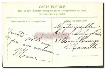 Bouquet de violetas — Mille Bons Souhaits — editor K.F. TROUVEUX, n° 7 — Reverso