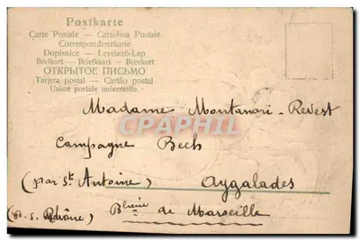 Femme en fleurs — Art nouveau — éditeur inconnu — Verso