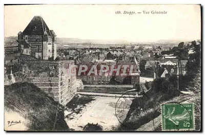 Dieppe — Vue Générale — Éditeur J. Fauchard, n° 388