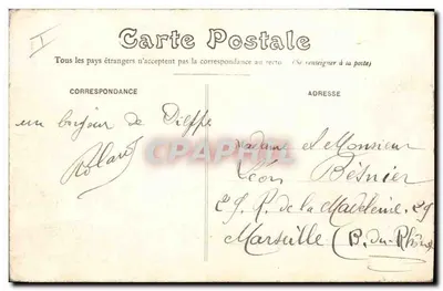 Dieppe — Vue Générale — Éditeur J. Fauchard, n° 388 — Verso