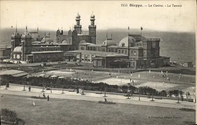 Dieppe — A Vista do Casino. O Tênis — A. Battembos editor Dieppe