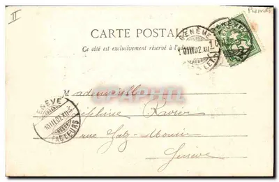 Dois Pierrots — cena de 'Au Clair de la Lune' — Edição Phototypie A. Bergeret, Nancy — Verso