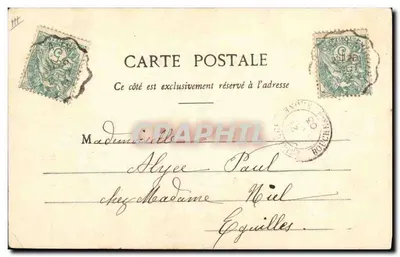 Pierrot père de famille — scène de dévouement amoureux — Phototypie A. Bergeret et Cie, Nancy, n°6 — Verso