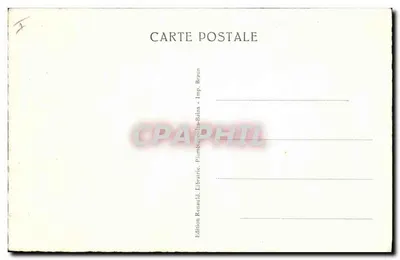 Plombières-les-Bains — Raios sob os pinheiros — Edição Renault, Livraria, Imp. Braun — Verso