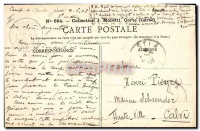 Um Sub-Bosque de Carvalhos — Fora Rim affettuoso — J. Moretti, Corse — Verso
