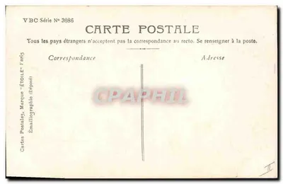 Giroflée : Bonheur — VBC Série N° 3086 — Étoile (Depositado) — Verso