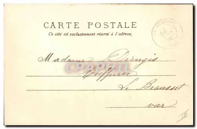 Bouquet van gele rozen — Editie Raphael Tuck & Fils, Serie 117 — Parijs — Achterkant