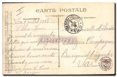 Mitragliatrice inglese — soldati in azione — editore C.P.I. n°12 — Verso