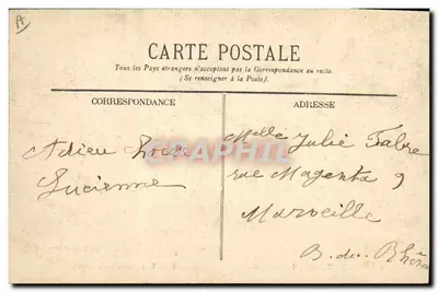Aix-en-Provence — O Corso — Mademoiselle E. Talèze em seu suli — Verso