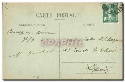 Mulher em traje tradicional de Bressane — editor Ferrand, n° 126 — Verso