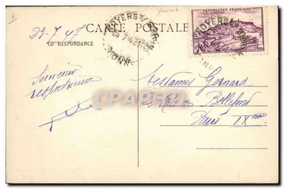 Noyers — Ovelhas no Pâturage — Editor: Éditions de la Poste — Verso