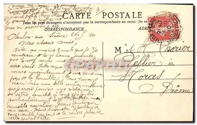 Charollaise — kobieta w stroju tradycyjnym trzymająca koszyk — B. F. Chalon-saône — Rewers