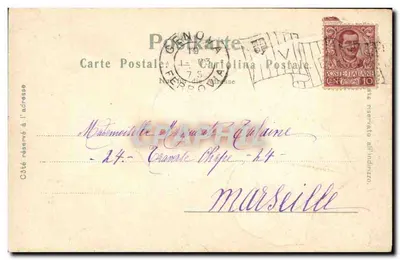 Liść zioła — wydawca C. i C. Piorence, nr 1 — Florencja — Rewers
