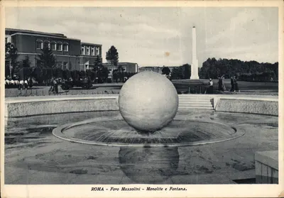 Roma - Foro Mussolini - Monolite e Fontana