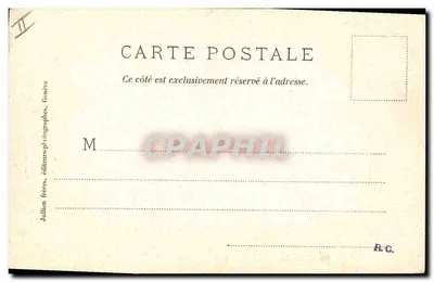 Castanheiro de Neuvecelle perto de Évian — J.J. 2407 — editor Julian frères, Genebra — Verso
