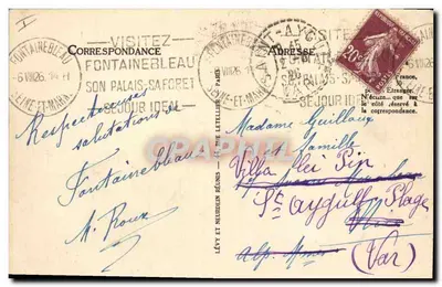 Fontainebleau - A Floresta - Estrada Louis-Philippe - LL — Verso