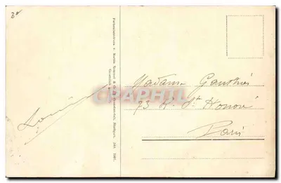Galhos de carvalho — folhas e castanhas — editor Paris, n° 3a — Verso