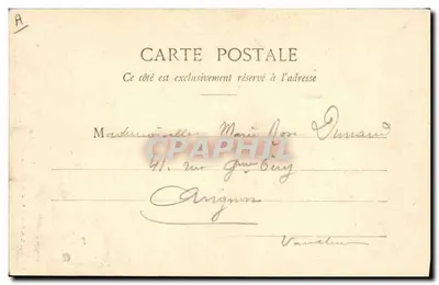 Mâconnaise — mulher em vestido ornado e chapéu — Imp. Pap. J.-A. Duraud, 1, rue du Pont, Mâcon — Verso
