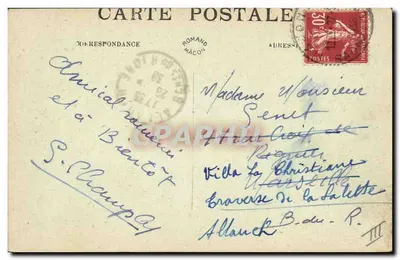 Kostium z Bressanes — według kolorowej rzeźby Maurice'a z około 1850 — Wyd. Brun — Rewers