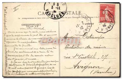 Em Morvan (Sauts de la Canche) — Desmoronamento de uma rocha monstruosa — editor não identificado, n° de série 51 — Verso