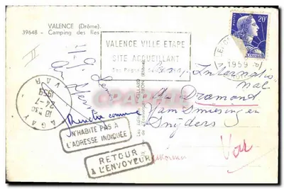 Camping da Cidade de Valência — Valência (Drôme) — Editor Gellard — Verso