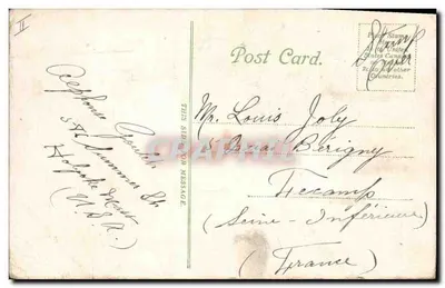 Stara pocztówka Zamek wodny Baker Vawter Co Holyoke Mass — Rewers