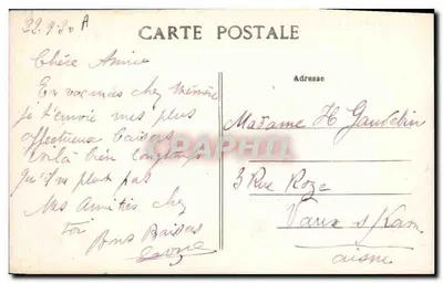 La Fère — Aleja Dworca — Wydawnictwo Lefèvre C. Maux, Kawiarnia Esplanade — Rewers