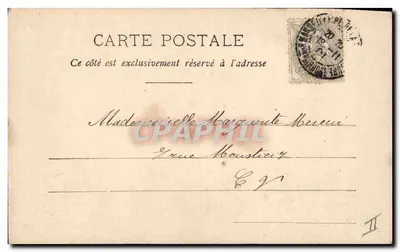 Pierrot satisfeito — traje de Pierrot com chapéu de abas e charuto — editor Courrino Paris — Verso