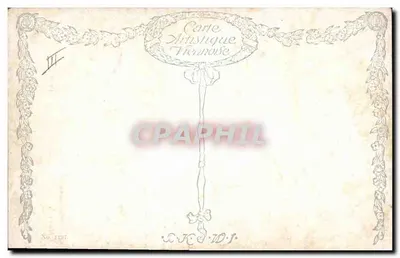 Carnaval — cena de festa com máscaras — Grom Rottmayer pinx. — Carte Artistique Viennaise n° 1197 — Verso