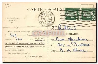 L'atelier de montage des clichés — L'ILLUSTRATION — n° de série non visible — Verso