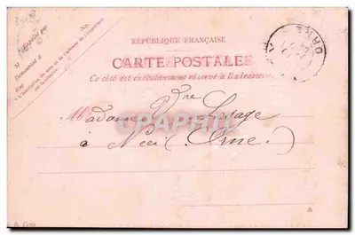Mistral — cartolina decorativa con ramo di vischio — editore B. Cartes — Verso
