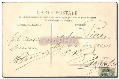 Besançon - Zamek Wody — wydawca anonimowy, nr serii 527 — Rewers