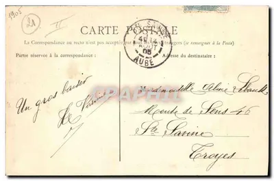 Château-d'Eau na Place Darcy — Dijon — Zbiór J. Berin — n°77 — Rewers