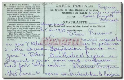 Zwei Männer in einer Futaïlle — 2 Globe Trotters — Verlag: Éditions de la Poste — Rückseite