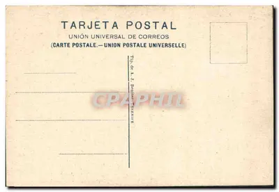 Armand Ory — Tour du monde à pied — Editor A. T. Benítez, série 'Tarjeta Postal' — Verso