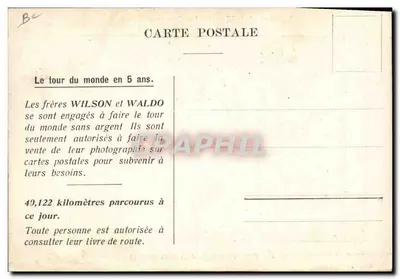 Wilson e Waldo Gerhardt — A volta ao mundo a pé em 5 anos. 1909-1914. — Verso