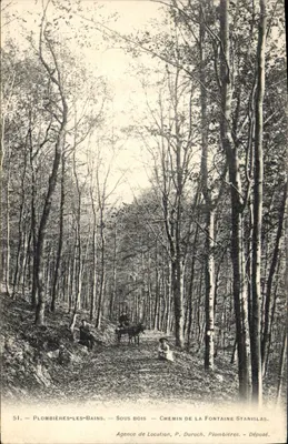 Plombières-les-Bains — Sob os bosques — Caminho da Fontaine Stanislas — Agência de Aluguel, P. Duruch