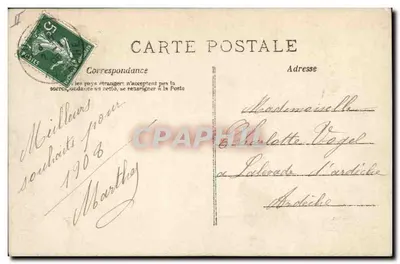 Gôndola sobre a água — Tema escultórico — A.N. PARIS n°667 — Verso
