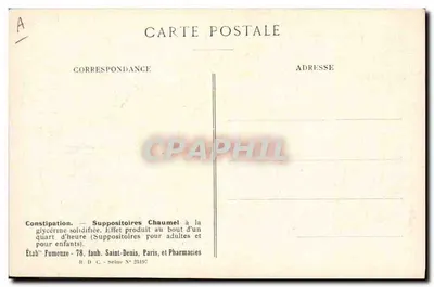 Renoncule Acre — PLANCHE N° 23 — Uitgave van de Etablissements Furnouze — Achterkant