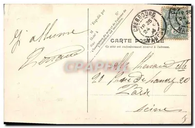 Cherbourg — Molo — V.J. Paris, Nr 19 — Rewers