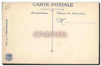 Gallieni — retrato militar em uniforme decorado — editor: Le Petit Journal — Verso
