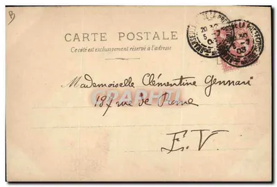Kasteel - Voorstelling 'Le Voyage' - Uitnodiging voor een voorstelling van 23 december 1901 — Achterkant