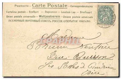Viola — Augurio per un buon anno — Unione postale universale — Verso